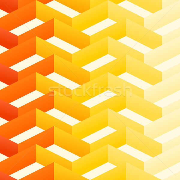 Rétro zigzag modèle orange jaune [[stock_photo]] © nikdoorg