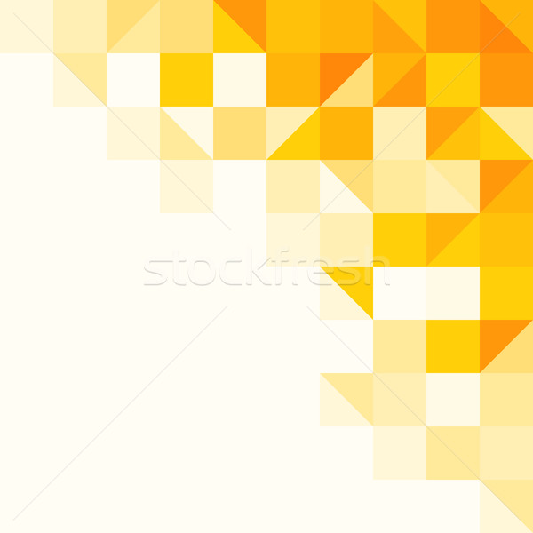 Stockfoto: Geel · abstract · patroon · driehoek · vierkante · oranje