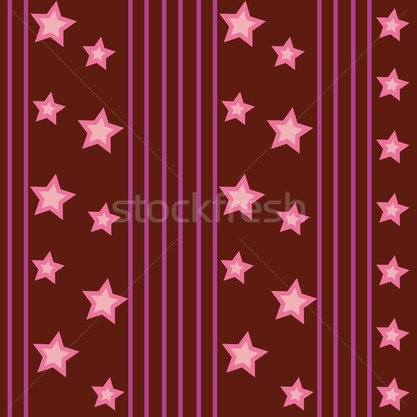 Funky étoiles modèle rose vertical lignes [[stock_photo]] © nikdoorg