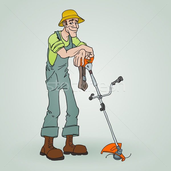 Stock photo: Gardener with Reaper