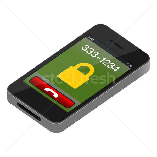 Touch Mobile Phone Vector Illustration Stock photo © nikdoorg