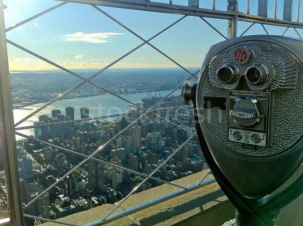 Vue Empire State Building haut célèbre New York gratte-ciel [[stock_photo]] © nikdoorg