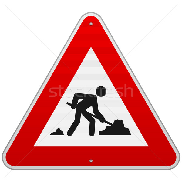 Construction Road Sign Stock photo © nikdoorg