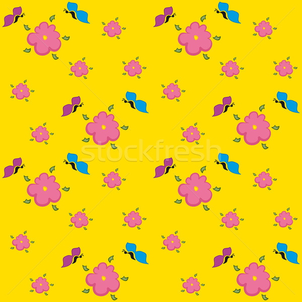 Stock photo: Yellow Floral Pattern
