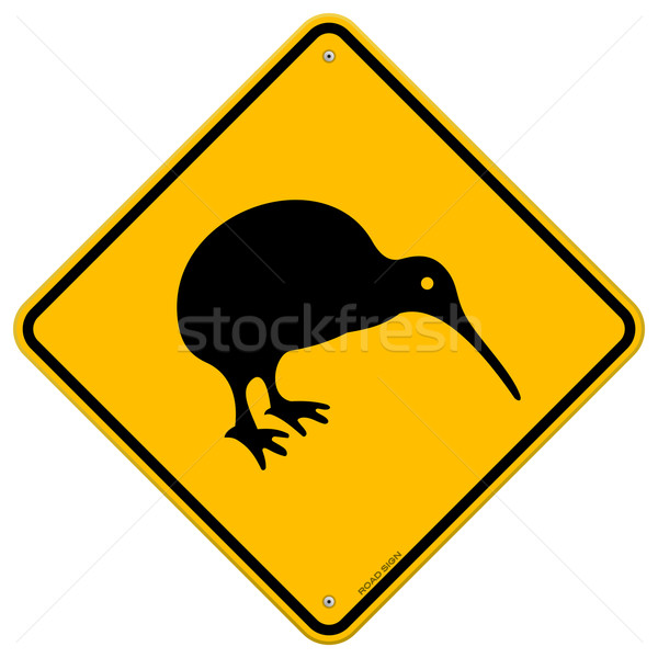 Kiwi Yellow Sign Stock photo © nikdoorg