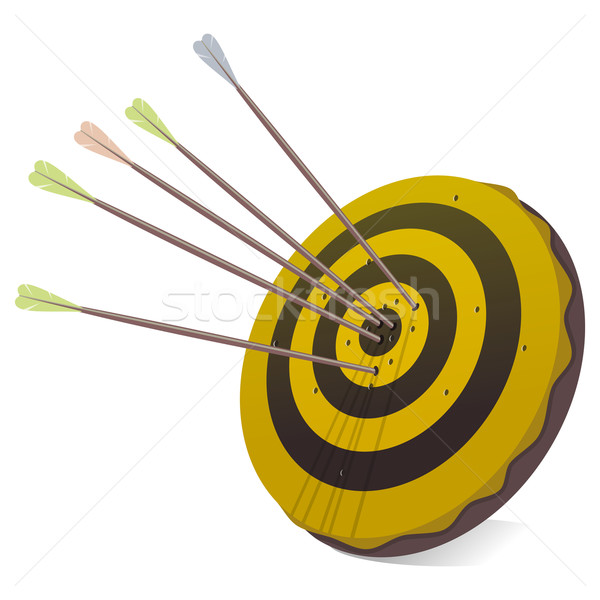 Business Succes Target in Black and Yellow Stock photo © nikdoorg