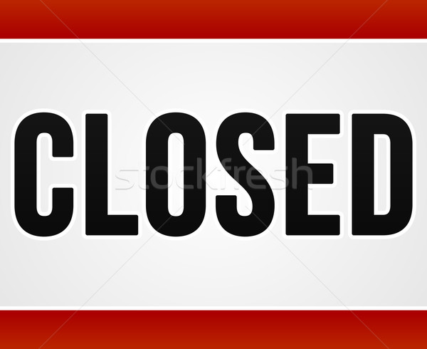 Stock photo: Red Closed Sign
