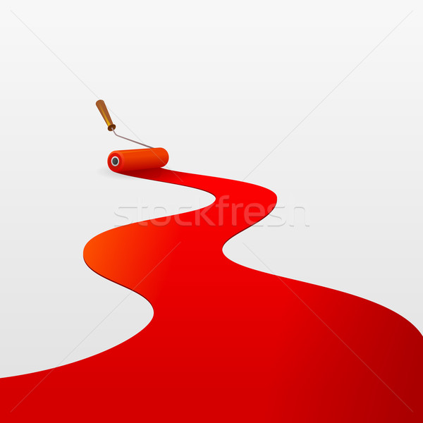 Rouge peinture illustration perspectives sentier blanche [[stock_photo]] © nikdoorg