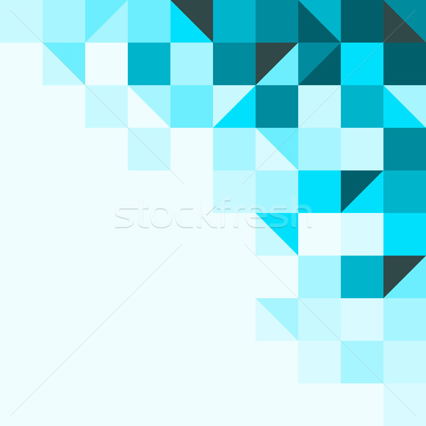 Blue background with triangles and squares Stock photo © nikdoorg