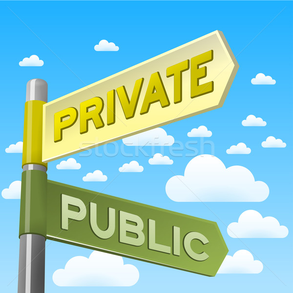 Private and Public Direction Sign Stock photo © nikdoorg