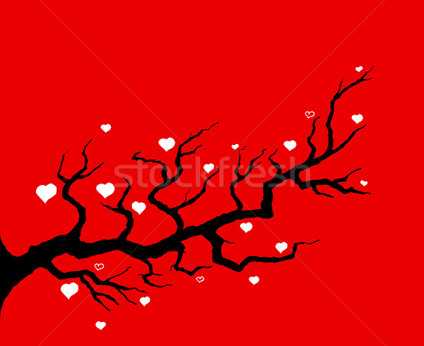 赤 桜 ツリー 実例 集中的な 桜 ストックフォト © nikdoorg
