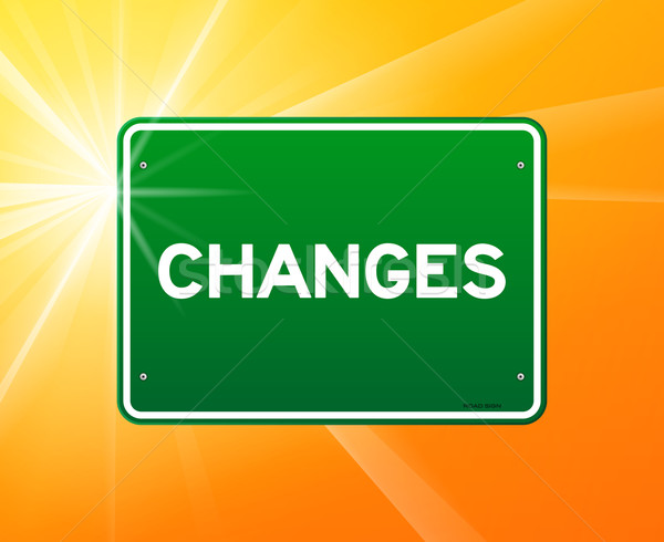 Changes Green Sign Stock photo © nikdoorg