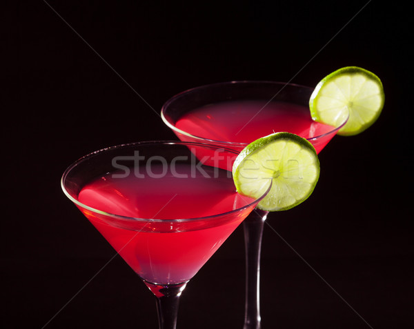 Kozmopolita kettő szemüveg étel terv gyümölcs Stock fotó © NikiLitov