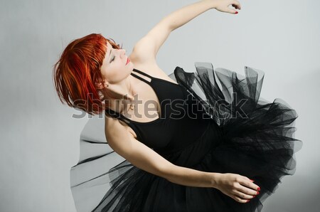 Belle ballerine noir danse Photo stock © nikitabuida