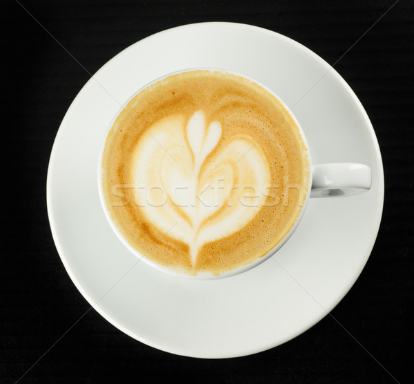 Café lait tasse modèle noir table Photo stock © nikitabuida