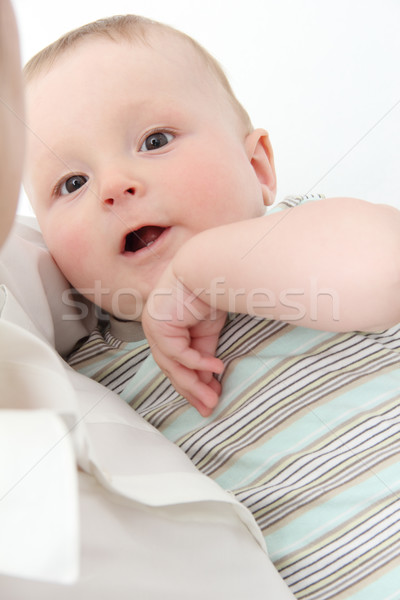 Mały baby matki ręce uśmiech miłości Zdjęcia stock © nikkos