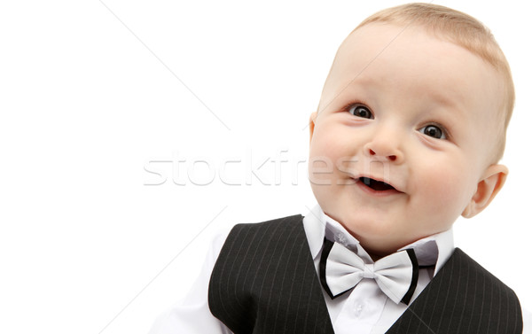 Bella baby ragazzo suit business faccia Foto d'archivio © nikkos