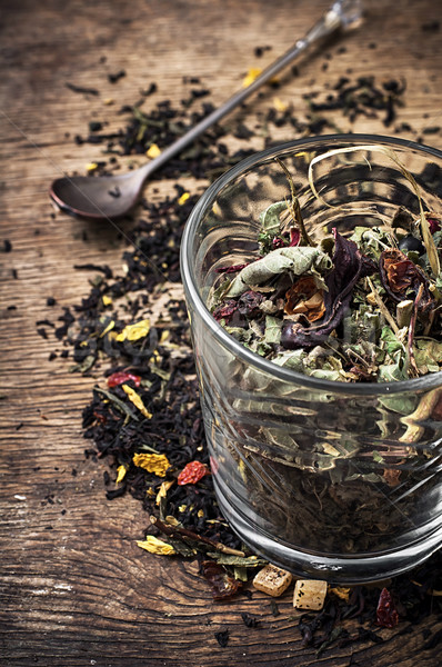 Stok fotoğraf: çay · yaprakları · tablo · ülke · çiçek