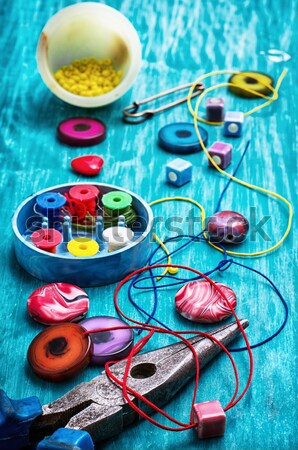 Artigianato perline altro cucito accessori sorpassato Foto d'archivio © nikolaydonetsk