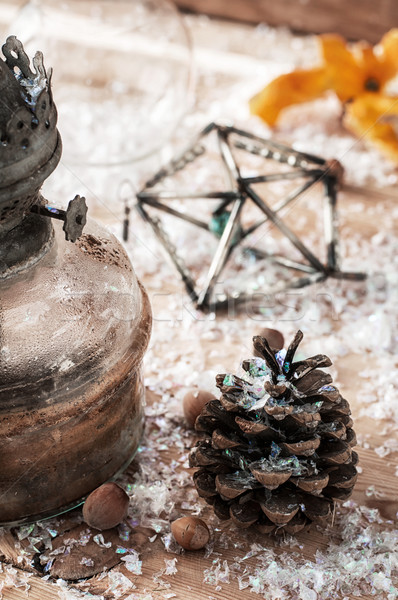 Christmas toys,pine cones Stock photo © nikolaydonetsk
