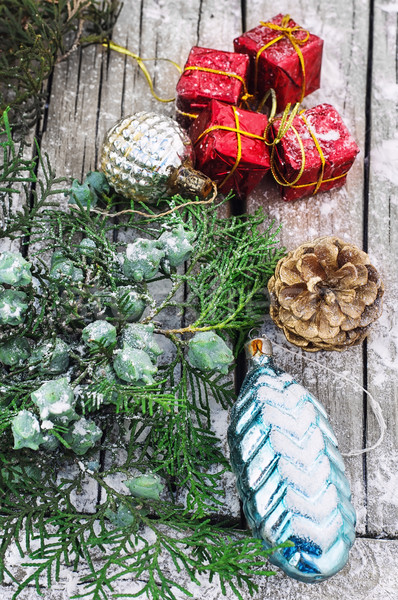 Foto stock: Decoração · ano · novo · natal · decorações