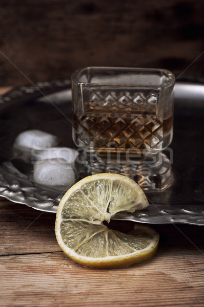 Alkoholos ital whiskey üveg klasszikus stílus háttér Stock fotó © nikolaydonetsk