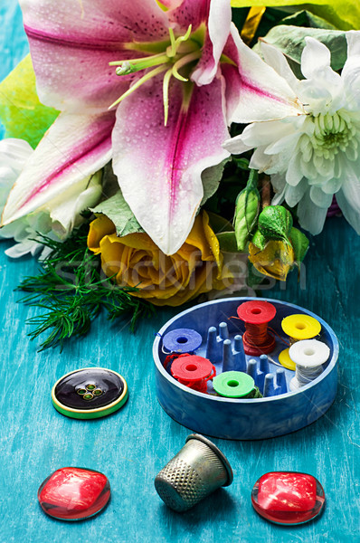 thread and buttons Stock photo © nikolaydonetsk