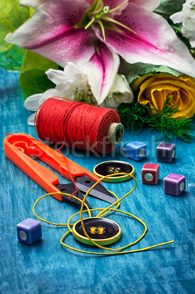thread and buttons Stock photo © nikolaydonetsk