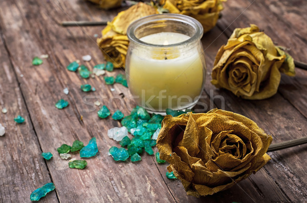 海 芳香 鹽 溫泉 黃色 玫瑰 商業照片 © nikolaydonetsk