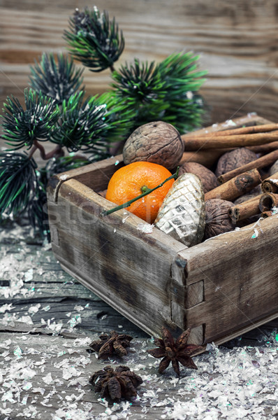 box of treats for the Christmas table Stock photo © nikolaydonetsk