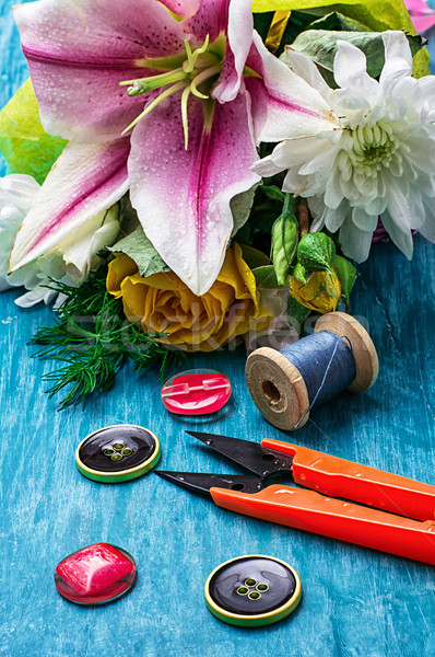 thread and buttons Stock photo © nikolaydonetsk