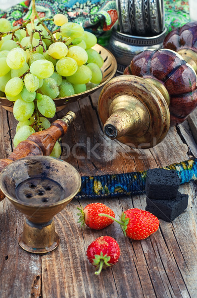 Hookah on  wooden table Stock photo © nikolaydonetsk