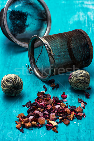 leaves of the tea brewing Stock photo © nikolaydonetsk