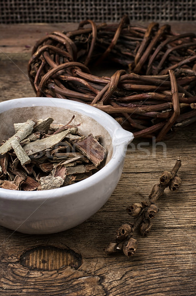 licorice rolled in coil on wooden background Stock photo © nikolaydonetsk