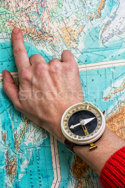 hand to indicate the route  Stock photo © nikolaydonetsk