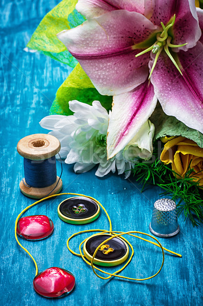 thread and buttons Stock photo © nikolaydonetsk