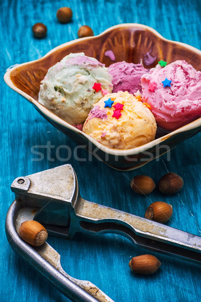 ice cream in  bowl  Stock photo © nikolaydonetsk