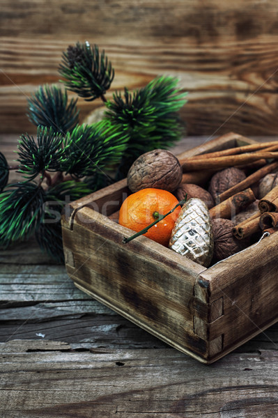 box of treats for the Christmas table Stock photo © nikolaydonetsk