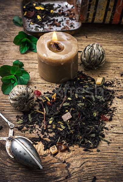 Herbaty napar wapno mięty palenie Zdjęcia stock © nikolaydonetsk