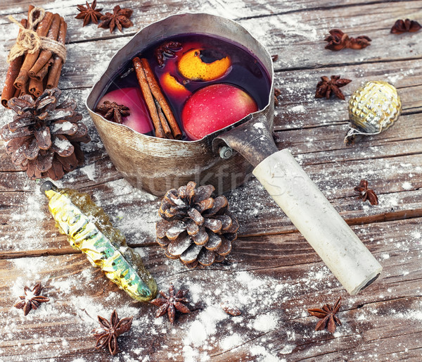 Mulled wine Christmas drink Stock photo © nikolaydonetsk
