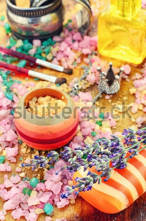 Salz spa duftenden Meersalz Farben Lavendel Stock foto © nikolaydonetsk
