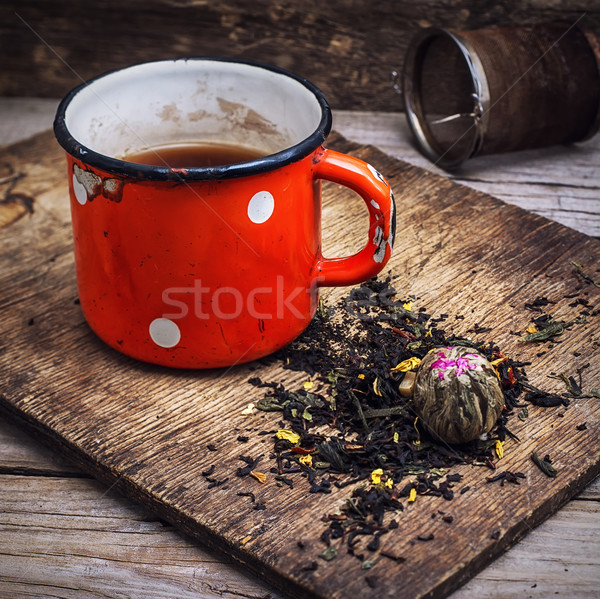 old iron cup of tea Stock photo © nikolaydonetsk