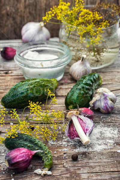 salted cucumber Stock photo © nikolaydonetsk