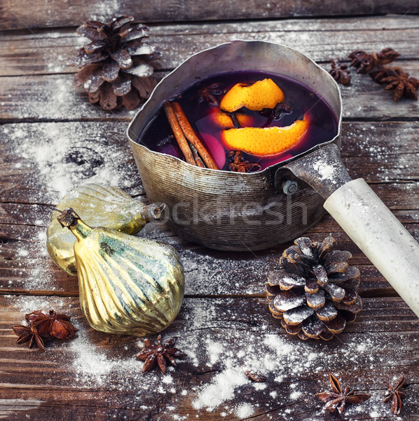 Mulled wine Christmas drink Stock photo © nikolaydonetsk