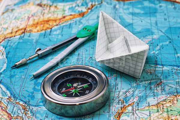 бумаги судно символический лодка Мир путешествия Сток-фото © nikolaydonetsk