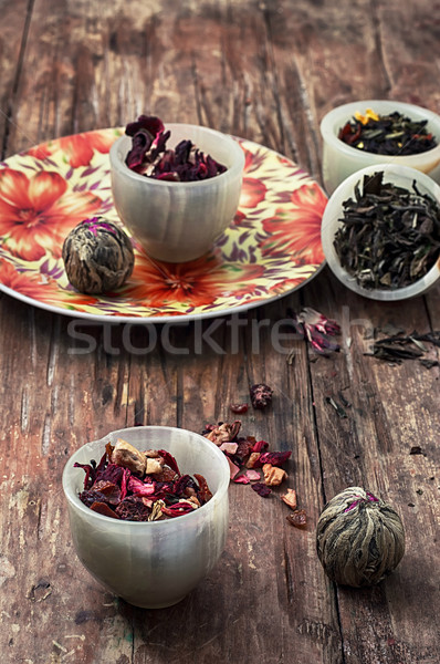 tea strainer and tea leaves  Stock photo © nikolaydonetsk