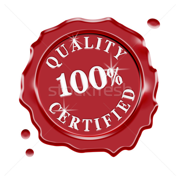 Calidad certificado garantizar garantía rojo cera Foto stock © NiroDesign