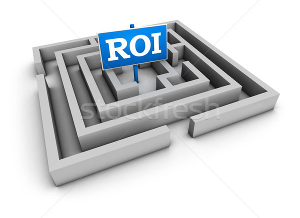 üzlet beruházás visszatérés labirintus kék roi Stock fotó © NiroDesign