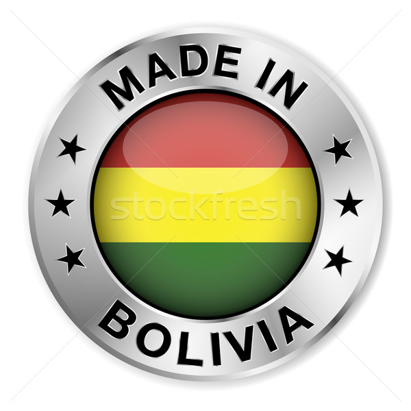 Made In Bolivia Silver Badge Stock photo © NiroDesign