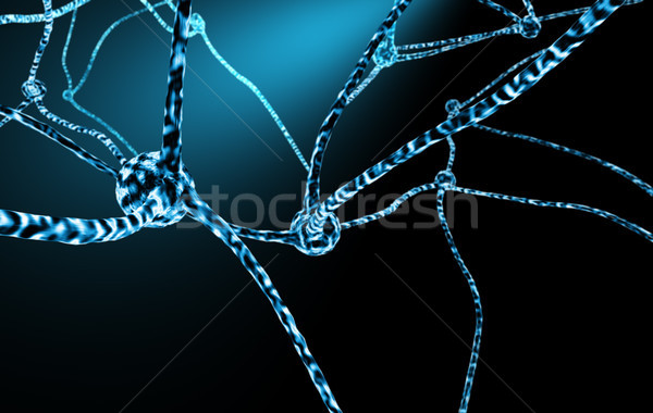 Sinir ağ insan nöronlar 3d illustration sinir sistemi Stok fotoğraf © NiroDesign